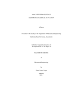 Analysis of small scale electrostatic linear actuation