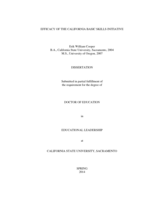 Efficacy of the California Basic Skills Initiative
