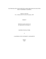 Factors related to HIV infection among men who have sex with men in Northern California