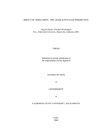 Impact of term limits: the legislative staff perspective