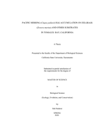 Pacific herring (Clupea pallasii) egg accumulation on eelgrass (Zostera marina) and other substrates in Tomales Bay, California