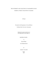 The University Art Collection at Sacramento State: making a public collection available