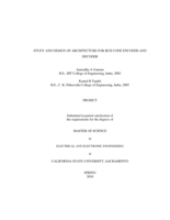 Study and design of architecture for BCH code encoder and decoder