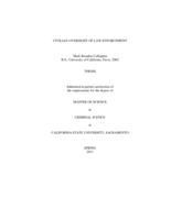 Civilian oversight of law enforcement
