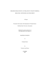 Childhood head injury as it relates to violent criminal behavior: knowledge and treatment