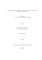 Translating across genres: Gary Soto's Cesar Chavez: a hero for everyone and The skirt