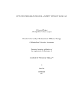 Outpatient rehabilitation for a patient with low back pain