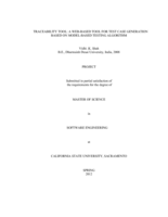 Traceability tool: a web-based tool for test case generation based on model-based testing