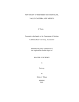 New study of the Cerro Seco rhyolite, Valles Caldera, New Mexico