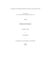 California water rights theory: bottling up the public trust