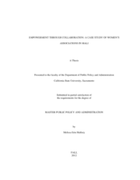 Empowerment through collaboration: a case study of women's associations in Mali