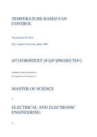 Temperature based fan control