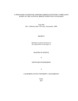 A web-based system for assessing bridge inventory compliance based on the National Bridge Inspection Standards