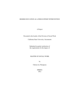 Higher education as a peer support intervention