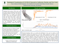 Topological visualization of COVID-19 spread in California, Florida, and New York