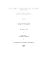 Increasing student learning in Earth science: using project-based learning