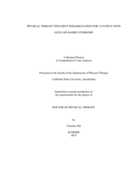 Physical therapy inpatient rehabilitation for a patient with Guillain Barre syndrome