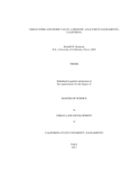 Urban form and home value: a hedonic analysis in Sacramento, California