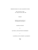 Embedded design of audio acquisition system