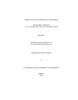 Spirituality and individual well-being
