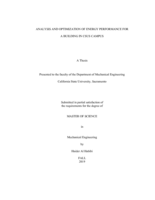 Analysis and optimization of energy performance for a building In CSUS campus