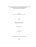 Political cues? : effects of elite endorsements on voter awareness of ballot propositions during direct democratic elections