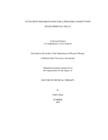 Outpatient rehabilitation for a pediatric patient with developmental delay