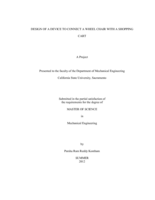 Design of a a device to connect a wheel chair with a shopping cart