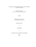 An exploration of the micro-foundations of current legislative theory