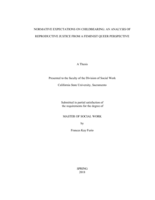 Normative expectations on childbearing: an analysis of reproductive justice from a feminist queer perspective