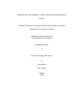 Technology and literacy: effectiveness over efficiency