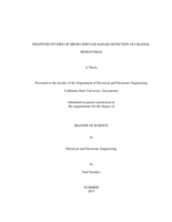 Phantom studies of micro-impulse radar detection of cranial hematomas