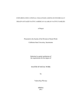 Exploring educational challenges among economically disadvantaged Native American/Alaskan Native families