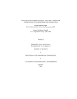 Investigating rules, criteria, and challenges for interconnection of distributed generation