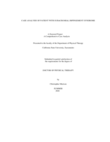 Case analysis of patient with subacromial impingement syndrome