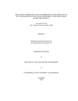 JPEG image compression and decompression with modeling of DCT coefficients on the Texas Instrument video processing board TMS320DM6437