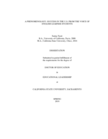 A phenomenology: success in the U.S. from the voice of English learner students