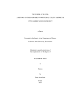 The power of water: a history of the Sacramento Municipal Utility District’s Upper American River Project