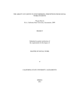 The ability of clients to stop drinking: perceptions from social work students