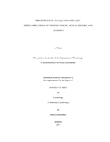 Perceptions of an acquaintance rape: the ramifications of victim's weight, sexual history, and clothing