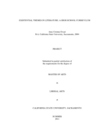 Existential themes in literature: a high school curriculum