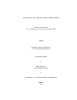Body image and exercise among older adults