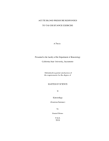 Acute blood pressure responses to tai chi stance exercise