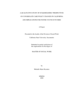 A qualitative study of stakeholders' perspectives on congregate care policy changes in California and implications for foster youth outcomes