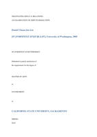 Negotiating Sino-U.S. relations: an examination of dispute resolution