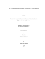 The academic resiliency of Iu Mien students in California schools