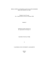 Media's effect on the prevalence of eating disorder behavior among gay men