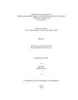 Historic sustainability: 2009/2010 economic impact survey of Sacramento's public history community - an oral history