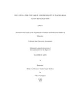 Once upon a time: the tale of gender inequity in teacher read aloud book selection