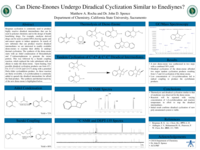 Can diene-enones undergo diradical cyclization similar to enediynes?